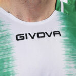 Tricou sport Givova Stripe, Verde / Alb - imagine 3