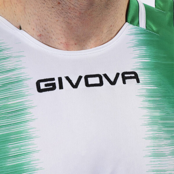 Tricou sport Givova Stripe, Verde / Alb - imagine 3