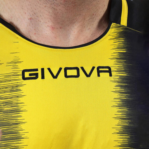 Tricou sport Givova Stripe, Galben / Negru - imagine 3