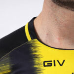 Tricou sport Givova Stripe, Galben / Negru - imagine 4