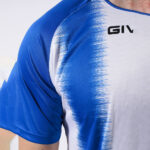Tricou sport Givova Stripe, Albastru Royal / Alb - imagine 4