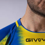 Tricou sport Givova Stripe, Albastru Royal / Galben - imagine 4