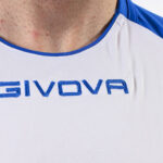 Tricou sport Givova Capo, Alb / Albastru Royal - imagine 4