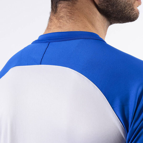 Tricou sport Givova Capo, Alb / Albastru Royal - imagine 3