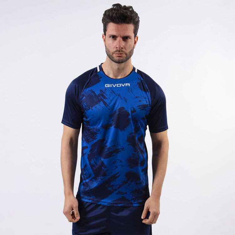 Tricou sport Givova Art, Albastru Royal / Bleumarin