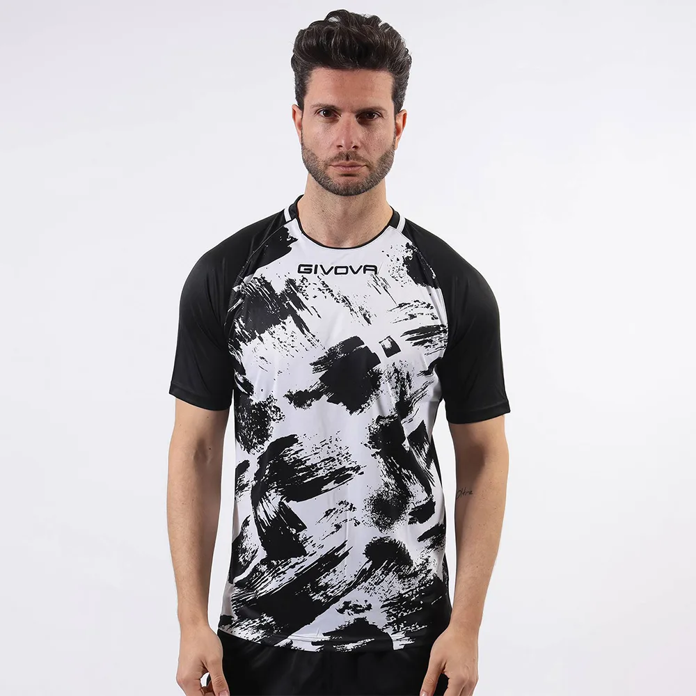 Tricou sport Givova Art, Alb / Negru - imagine 1