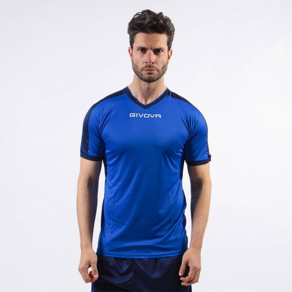 givova00303 Tricou sport Givova Revolution, Albastru Royal / Bleumarin - imagine 1