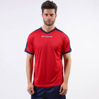 Tricou sport Givova Revolution, Rosu / Bleumarin