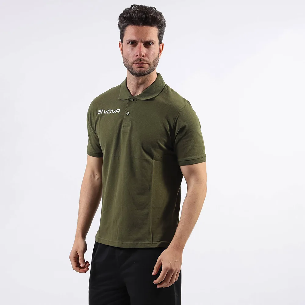 Tricou polo Givova Summer, Verde Militar - imagine 1