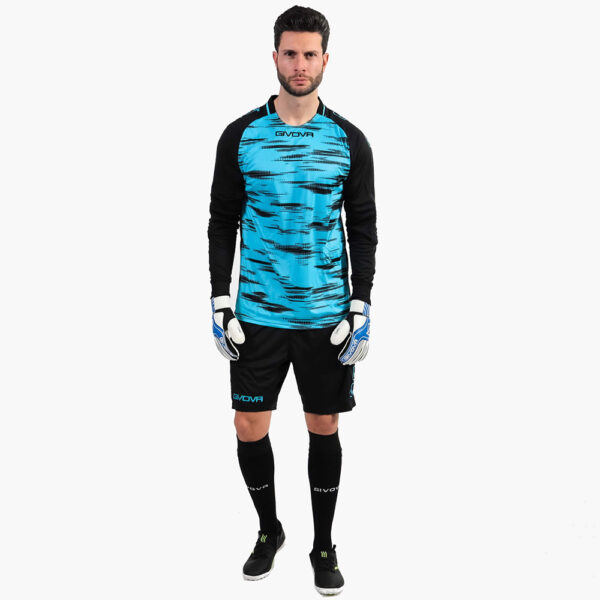 k17 Set echipament portar fotbal Givova Difesa, Turcoaz / Negru - imagine 1