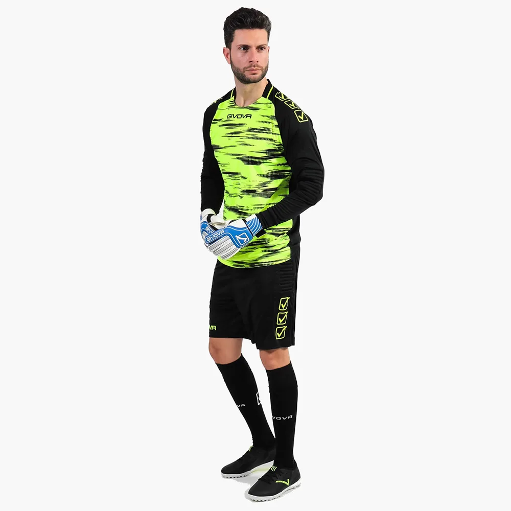 Set echipament portar fotbal Givova Difesa, Galben Fluo / Negru - imagine 1