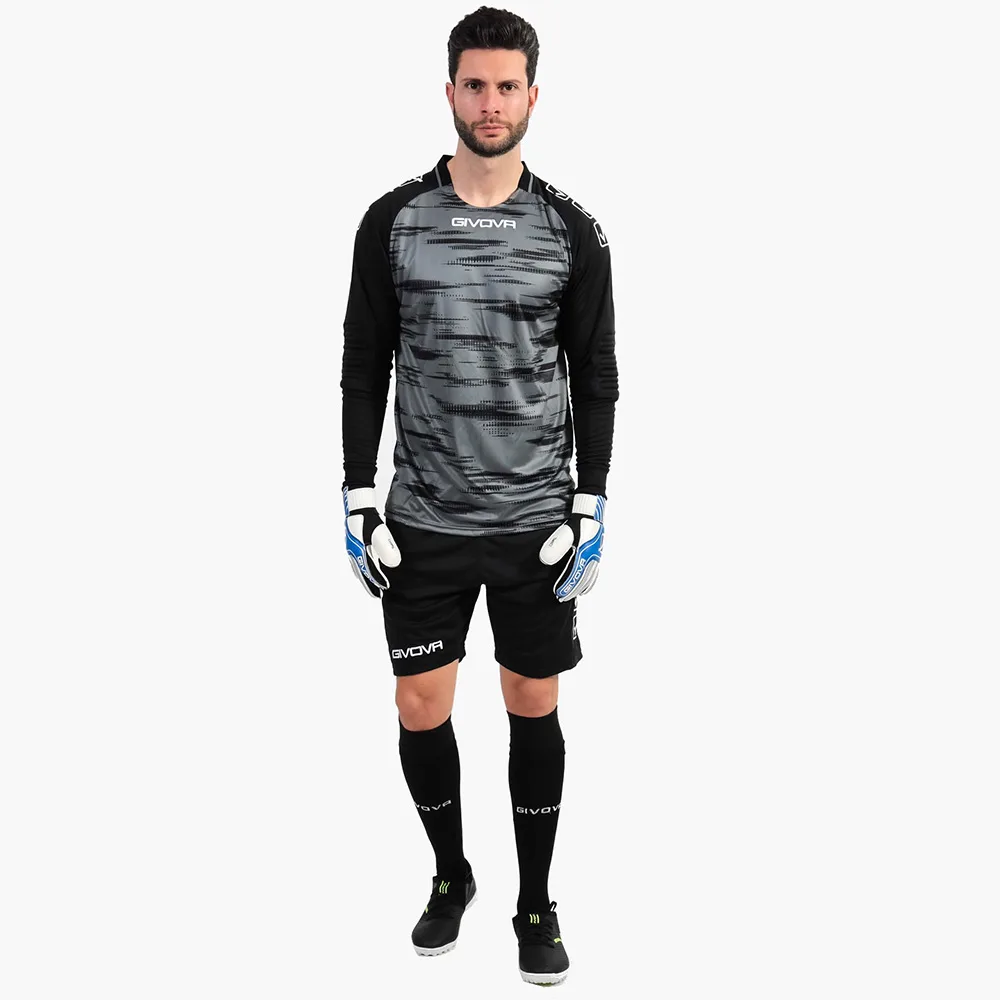 Set echipament portar fotbal Givova Difesa, Gri inchis / Negru - imagine 1