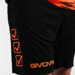 Set echipament portar fotbal Givova Difesa, Portocaliu Fluo / Negru - imagine 4
