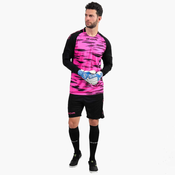k9 Set echipament portar fotbal Givova Difesa, Fuxia / Negru - imagine 1