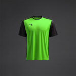 Tricou sport Musai Saba, Verde Fluo / Negru - imagine 5