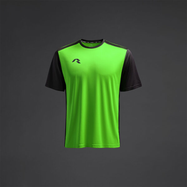 Tricou sport Musai Saba, Verde Fluo / Negru - imagine 5