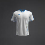 Tricou sport Musai Afiki, Alb / Albastru Royal - imagine 6