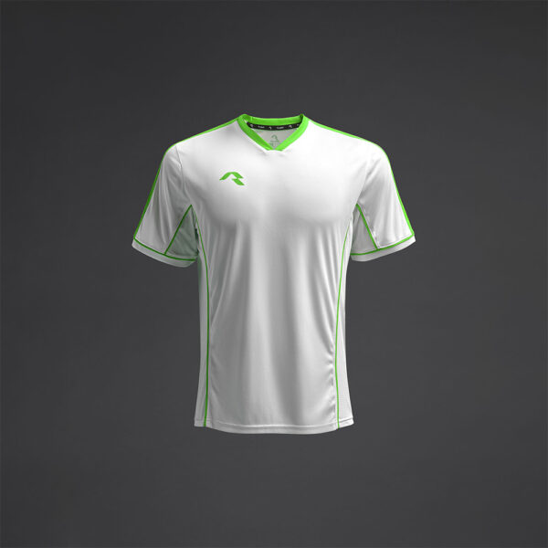 Tricou sport Musai Afiki, Alb / Verde Fluo - imagine 5