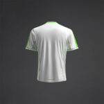 Tricou sport Musai Afiki, Alb / Verde Fluo - imagine 6