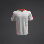 Tricou sport Musai Afiki, Alb / Rosu - imagine 6