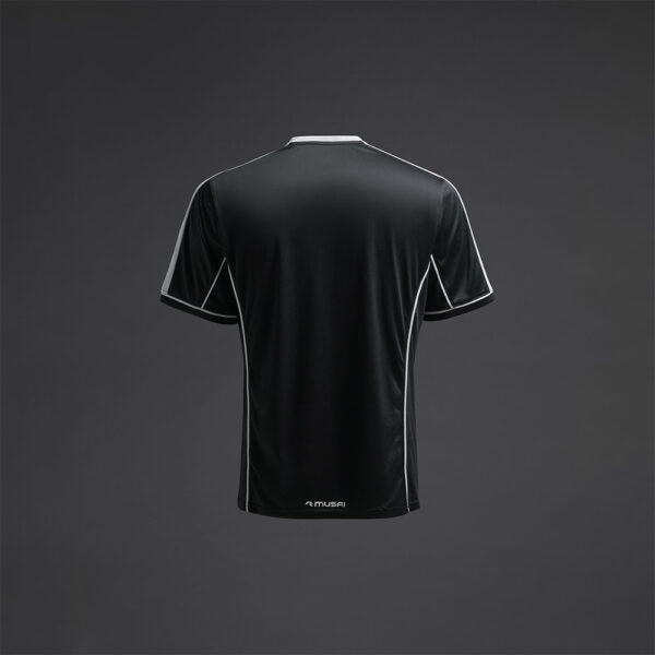 Tricou sport Musai Afiki, Negru / Alb - imagine 6