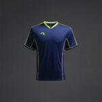 Tricou sport Musai Afiki, Bleumarin / Galben Fluo - imagine 6