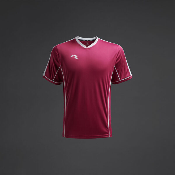 Tricou sport Musai Afiki, Visiniu / Alb - imagine 6