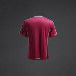 Tricou sport Musai Afiki, Visiniu / Alb - imagine 7