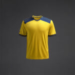 Tricou sport Musai Ishi, Galben / Bleumarin - imagine 6