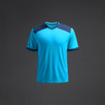 Tricou sport Musai Ishi, Turcoaz Fluo / Bleumarin - imagine 6
