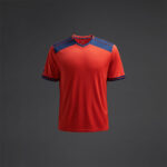 Tricou sport Musai Ishi, Rosu / Bleumarin - imagine 5