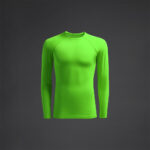 Bluza elastica Musai Joto, Verde Fluo - imagine 6
