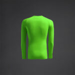 Bluza elastica Musai Joto, Verde Fluo - imagine 7