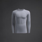 Bluza elastica Musai Joto, Gri deschis - imagine 6