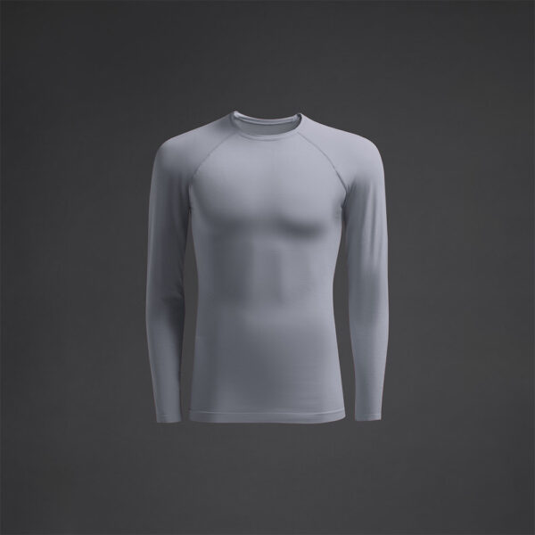 Bluza elastica Musai Joto, Gri deschis - imagine 6