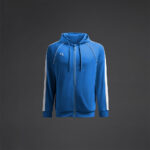 Bluza trening Musai Afiki, Albastru Royal / Alb - imagine 7