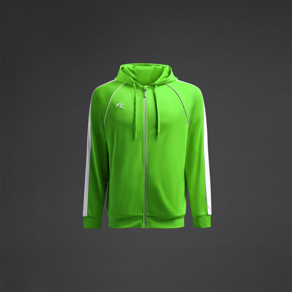 Bluza trening Musai Afiki, Verde Fluo / Alb - imagine 6