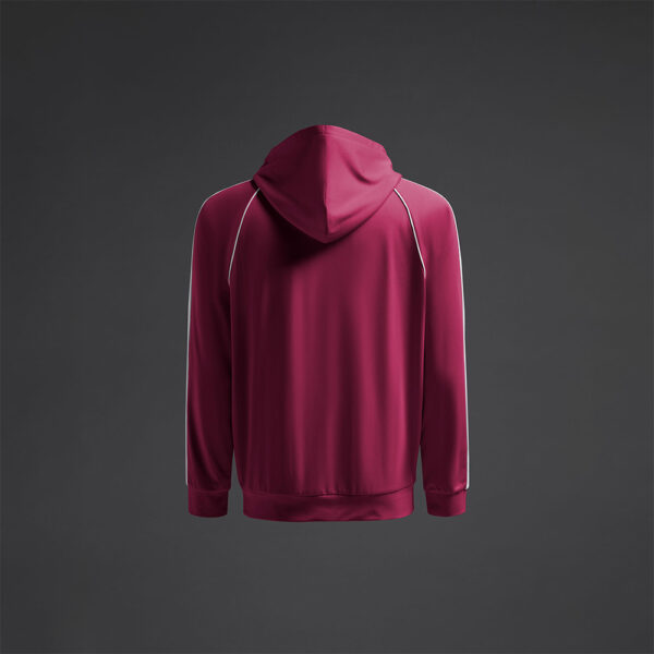 Bluza trening Musai Afiki, Visiniu / Alb - imagine 8