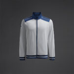 Bluza trening Musai Ishi, Alb / Bleumarin - imagine 6