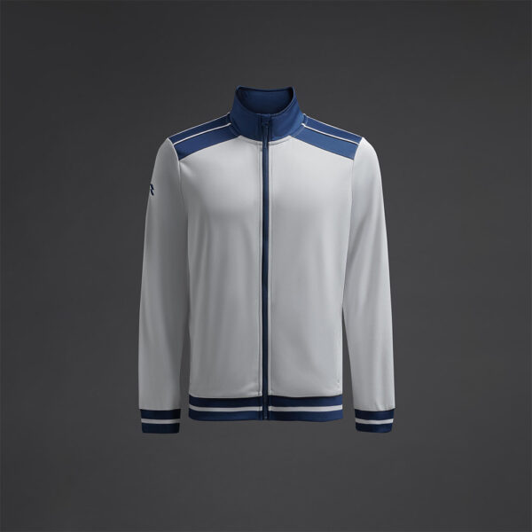 Bluza trening Musai Ishi, Alb / Bleumarin - imagine 6