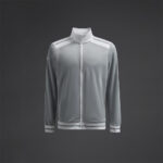 Bluza trening Musai Ishi, Gri deschis / Alb - imagine 6