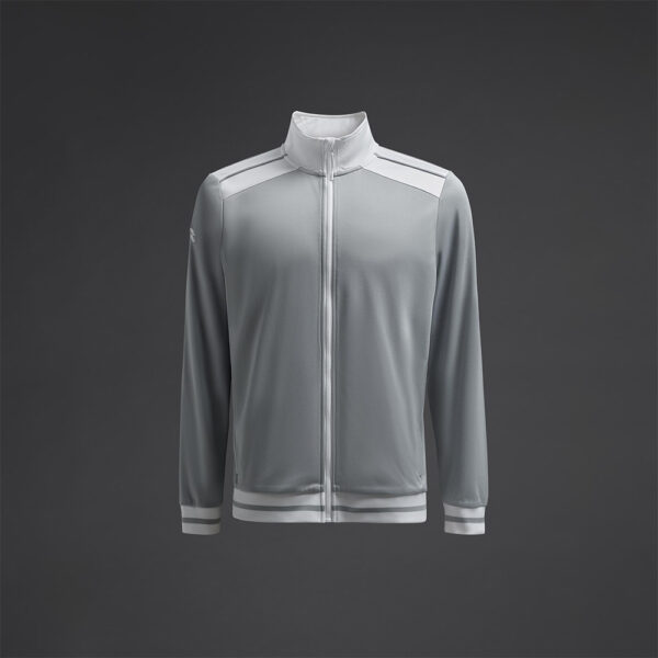 Bluza trening Musai Ishi, Gri deschis / Alb - imagine 6