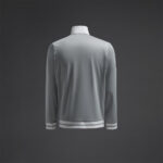 Bluza trening Musai Ishi, Gri deschis / Alb - imagine 7