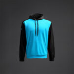 Hanorac Musai Saba, Turcoaz Fluo / Negru - imagine 5