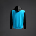 Hanorac Musai Saba, Turcoaz Fluo / Negru - imagine 6