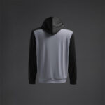 Hanorac Musai Saba, Gri deschis / Negru - imagine 7