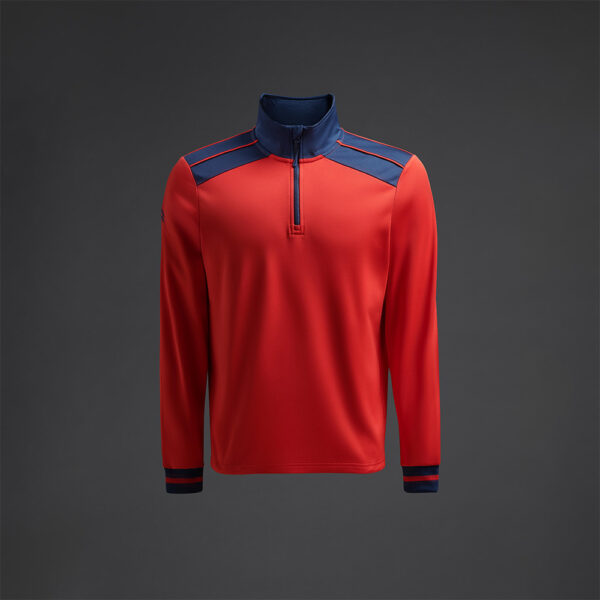 Bluza Musai Ishi, Rosu / Bleumarin - imagine 7