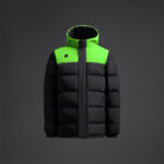 Geaca Musai Kanzu, Negru / Verde Fluo - imagine 6