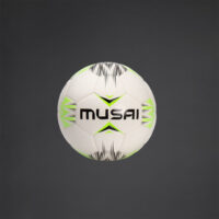 Minge fotbal Musai Pira, Alb / Verde Fluo (Nr. 4)