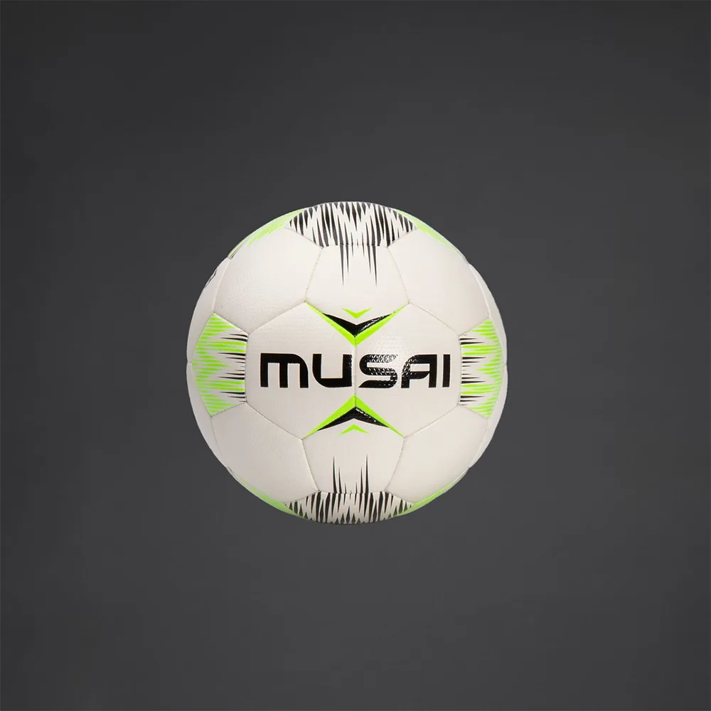 Minge fotbal Musai Pira, Alb / Verde Fluo (Nr. 4) - imagine 1